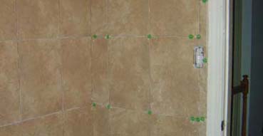 Installing the shower tile