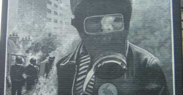 One of the murals in Derry.