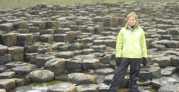 Sam along the Giant's Causeway.