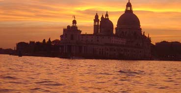 Sunset in Venice.