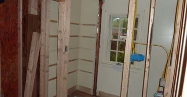 Framing for new bathroom