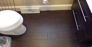 Finished bathroom floor