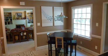 Finished dining area