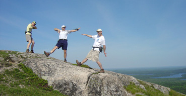 Respecting nature atop Schoodic Mountain.