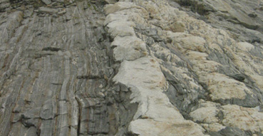 Interesting rock formations of Pemaquid Point.