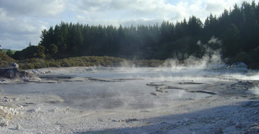 Steaming gray wasteland of Hell's Gate.