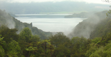 Waimangu Valley seen from the top of Mount Haszard.