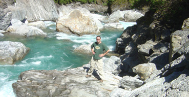 Eric stands at the Gates of Haast.