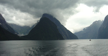 Looking back at Milford Sound.