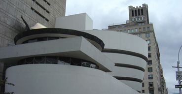 The Guggenheim in NYC on a rainy day.