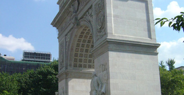 The arch in Washington Square.
