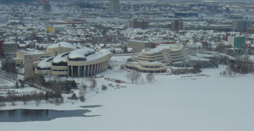 The Civilization Museum viewed from the Capital.