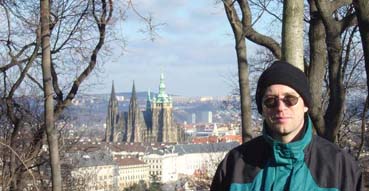 View of castle from Petřín Park.