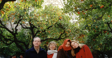 The Bilbaos near the cathedral of Sevilla.