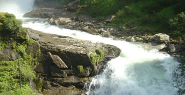 A portion of the Krimml Waterfall.