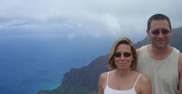 Overlooking the Na Pali coast.