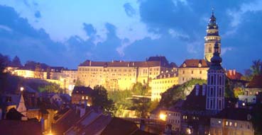 Castle at night.