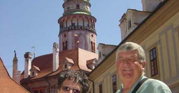 Mom and Dad in Cesky Krumlov.