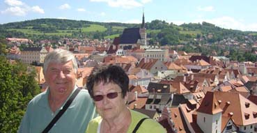 Mom and Dad in Cesky Krumlov.