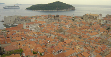 Dubrovnik from atop the city walls.