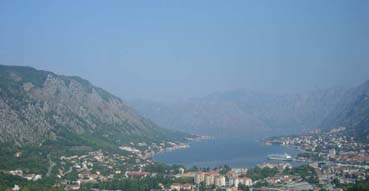 View of Kotor heading over the mountain.