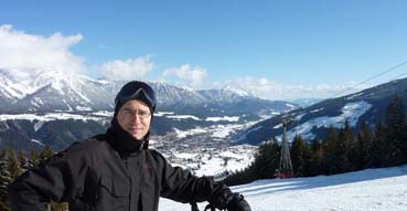 Sam views terrain near Obertauern.