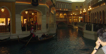 The canals inside the Venetian.