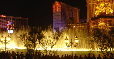 The fountains of the Bellagio.