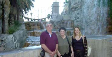 Standing by the gardens in front of Mandalay Bay.