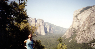 Sam and El Capitan on the way up the Four Mile Trail.